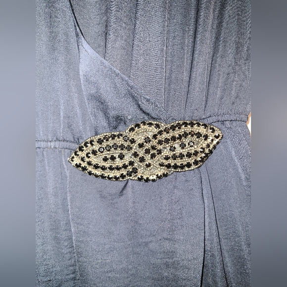 ✨️Any 3 for $15✨️ Zara Woman's XS Navy Wrap Mini Dress with Embellishment - Picture 3 of 5